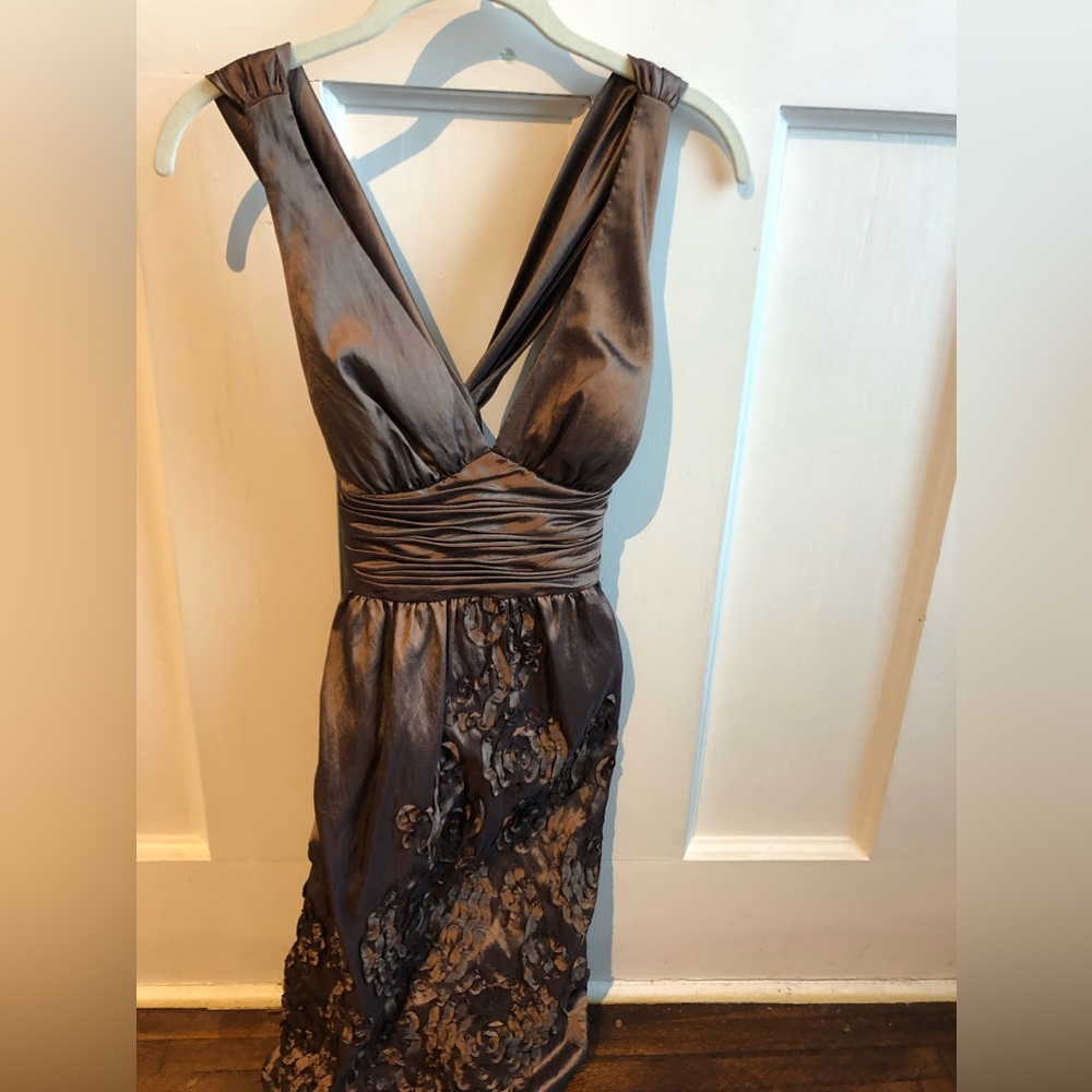 Brown Flower Dress, Size 6